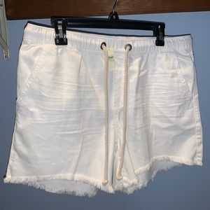Drawstring Jean shorts